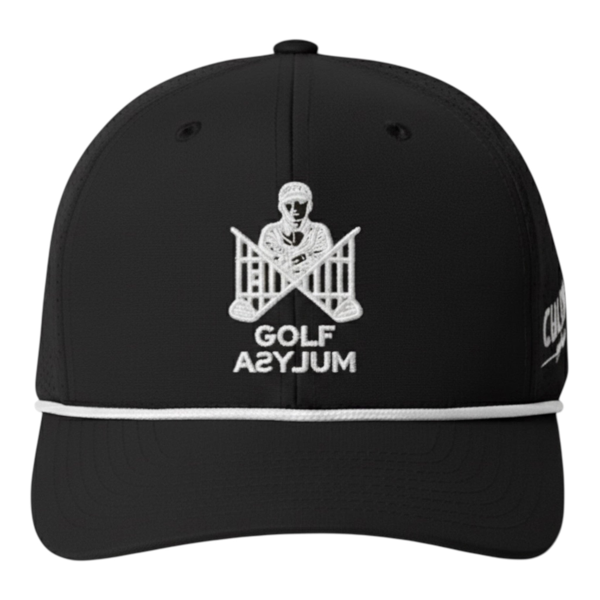 GOLF ASYLUM - ADULT Straight Jacket Cap (Black/White)
