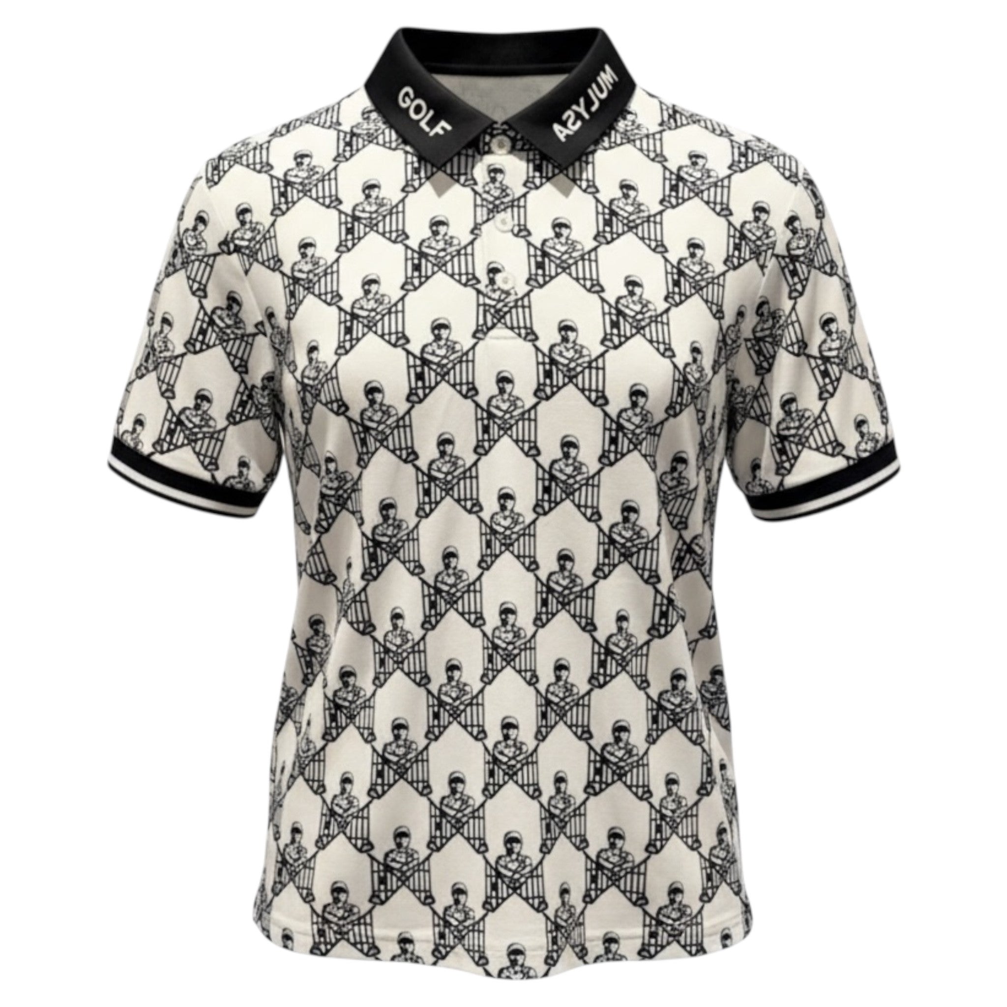 GOLF ASYLUM - Jr Escape Artist Polo (White/Black)