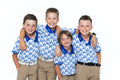 GOLF ASYLUM - Jr Escape Artist Polo (White/Blue)