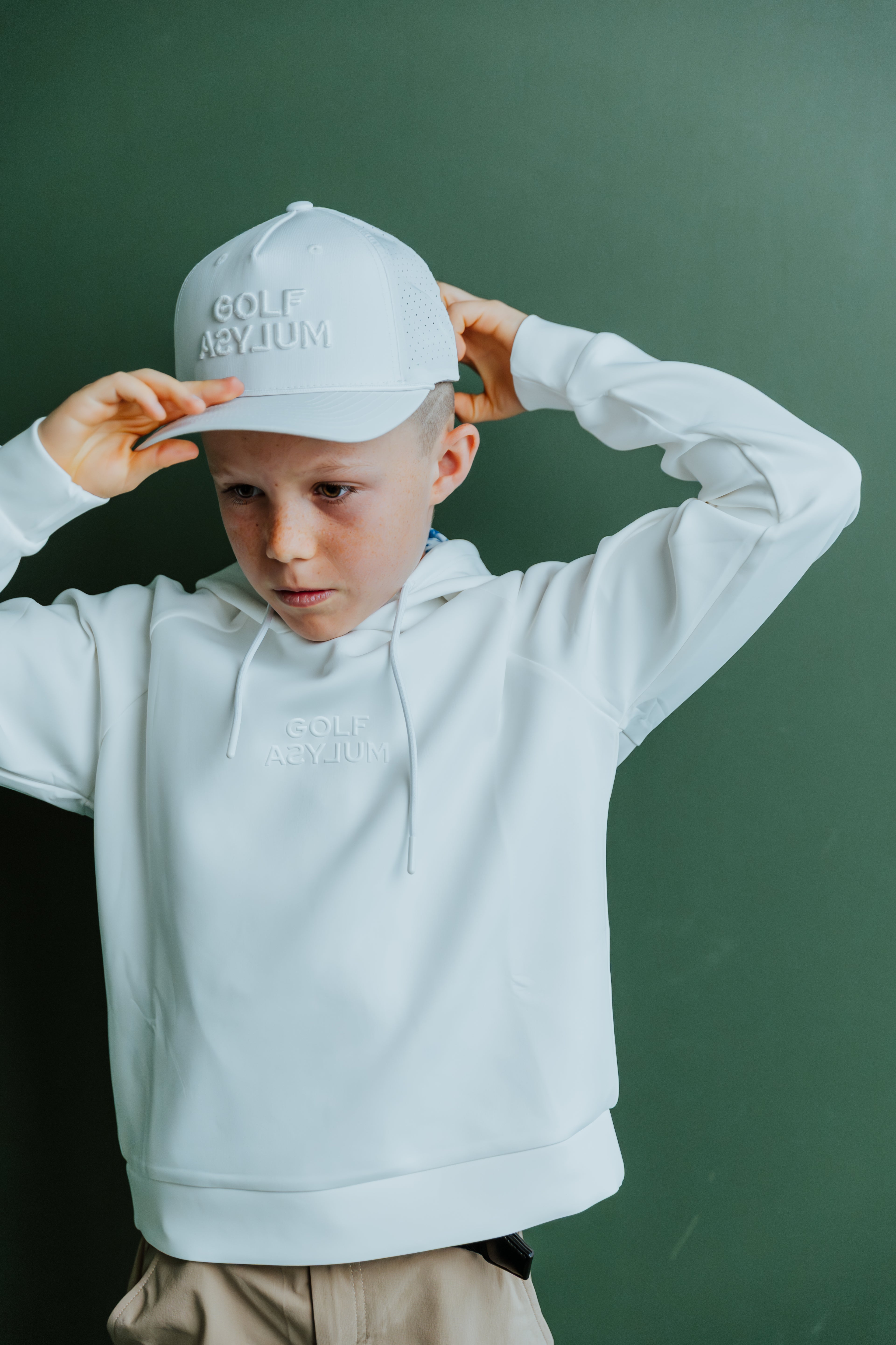 JUNIOR Golf Asylum Off Script Cap (White)