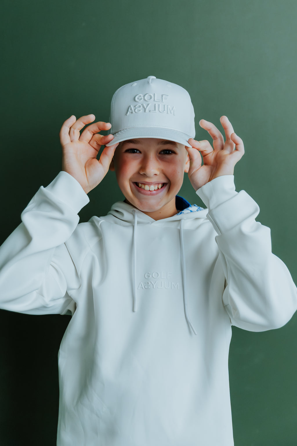 JUNIOR Golf Asylum Off Script Cap (White)