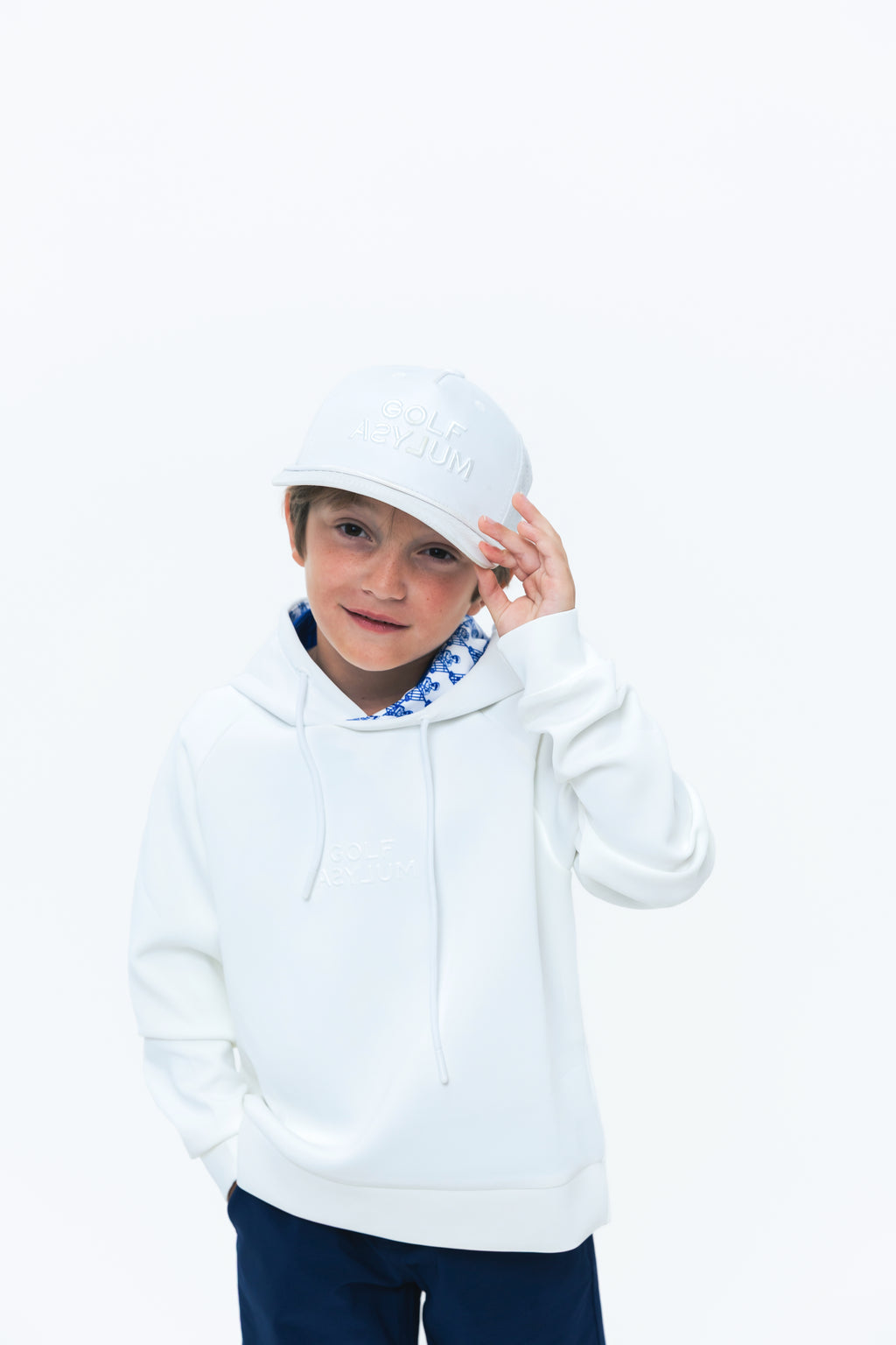 GOLF ASYLUM - 5150 Jr Hoodie (White/Blue)