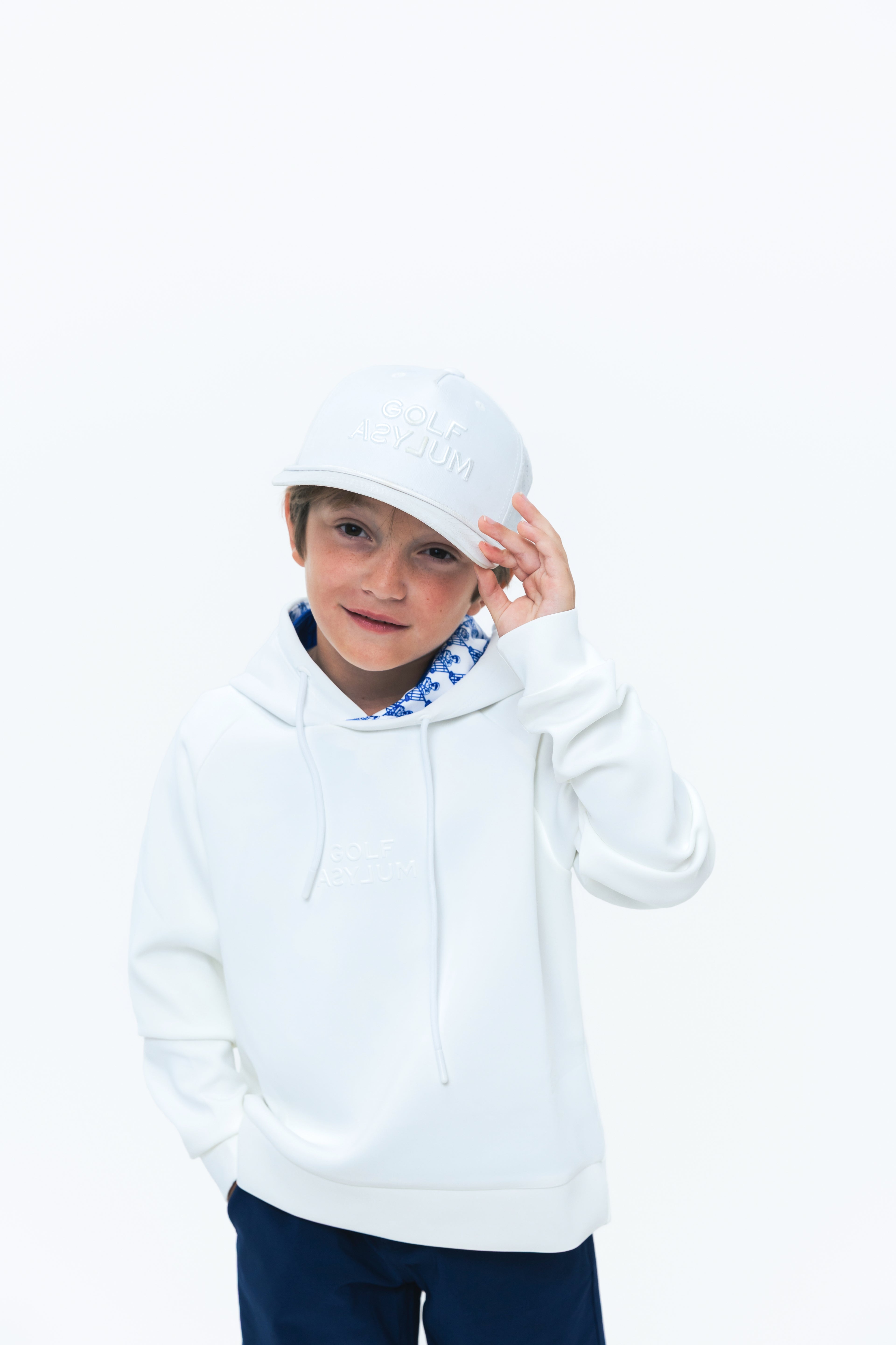 GOLF ASYLUM - 5150 Jr Hoodie (White/Blue)