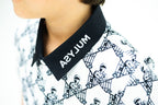 Golf Asylum wordmark on the Escape Artist polo collar