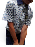 Jr Ballhead Electric Blue/White Polo