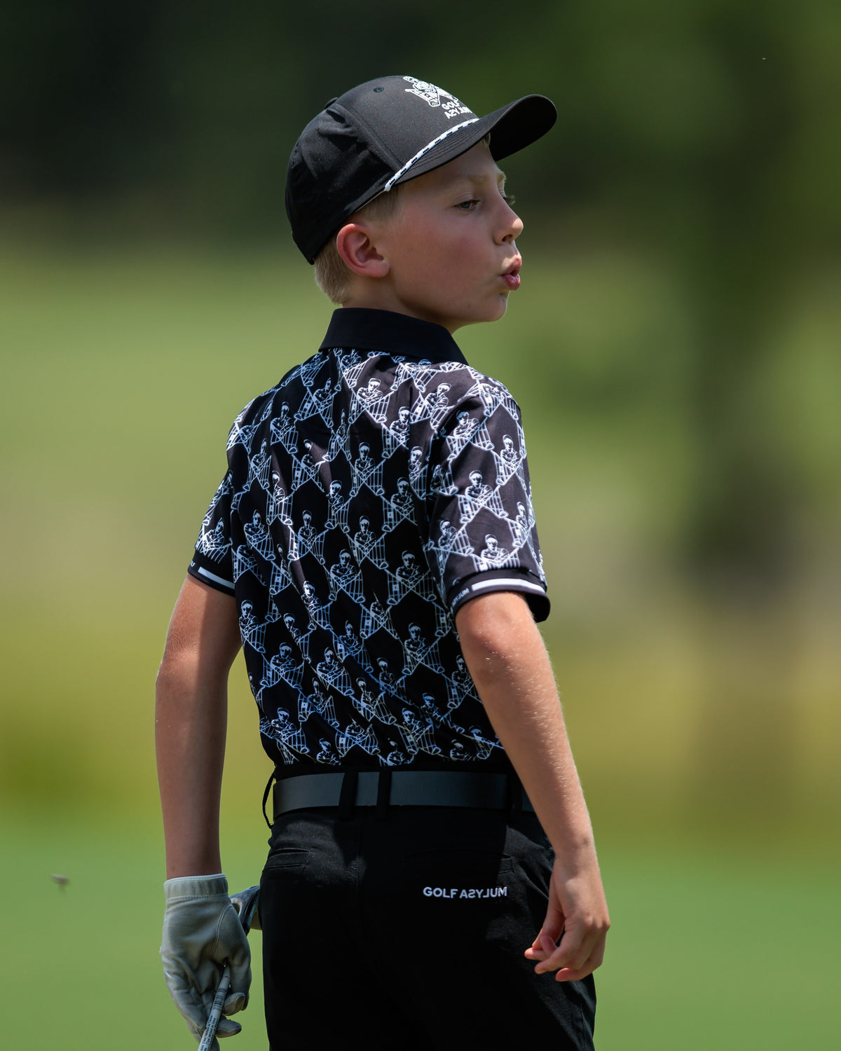 Junior golfer at the Golf Asylum Invitational