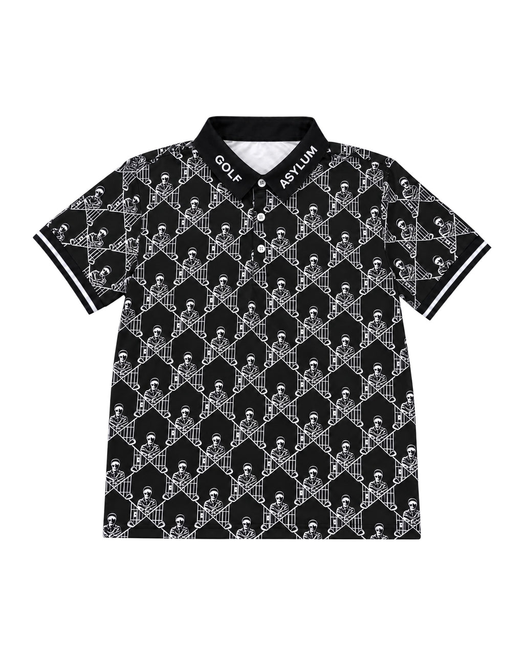 Jr escape artist polo black white