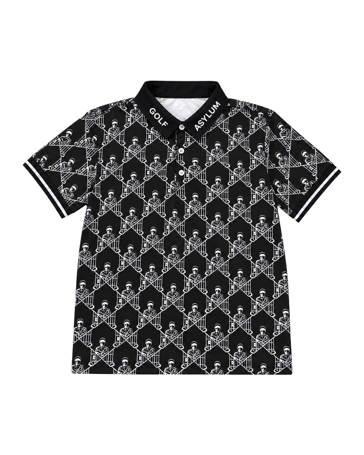 Jr escape artist polo black white