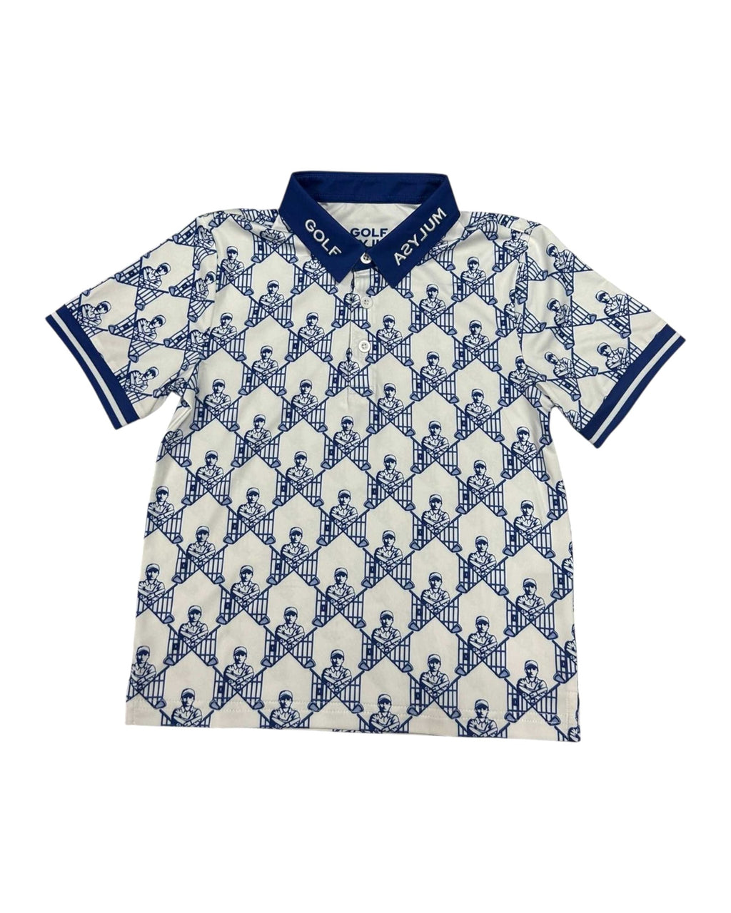 Jr escape artist polo white blue