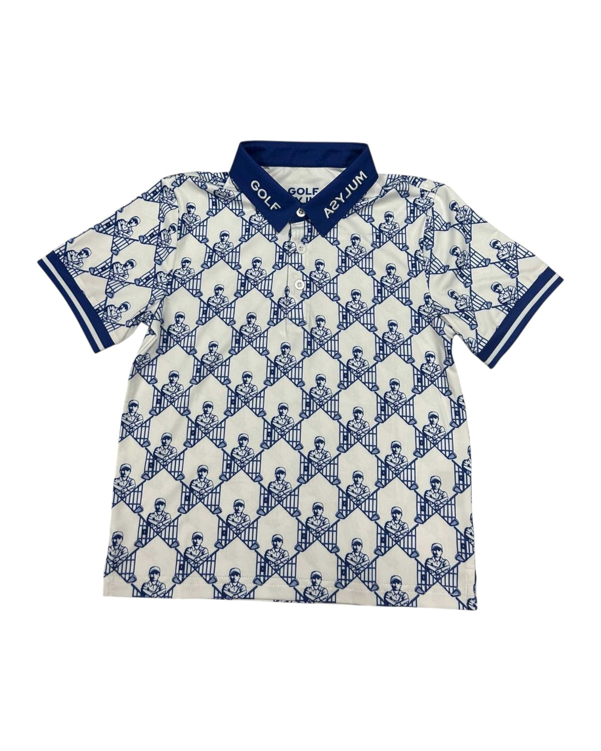 Jr escape artist polo white blue