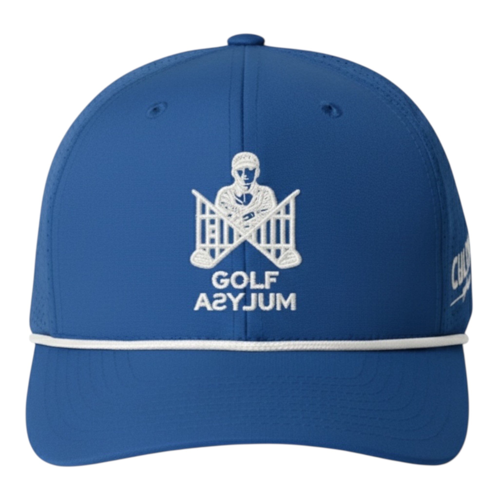 GOLF ASYLUM - ADULT Straight Jacket Cap (Blue/White)