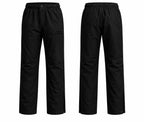 Waterproof pants, front and back